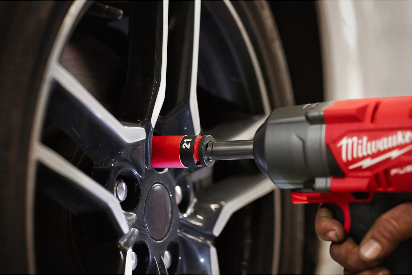 Conjunto de 3 chaves de impacto hexagonais de 1/2" para jantes Milwaukee