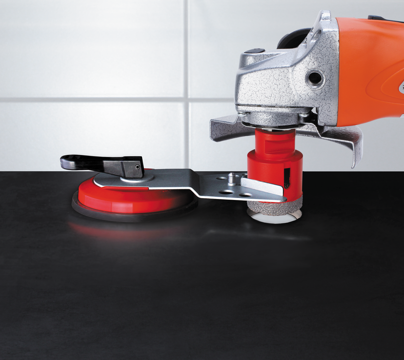 Kit com 4 brocas diamantadas + Guia Multidrill DRYGRES Rubi