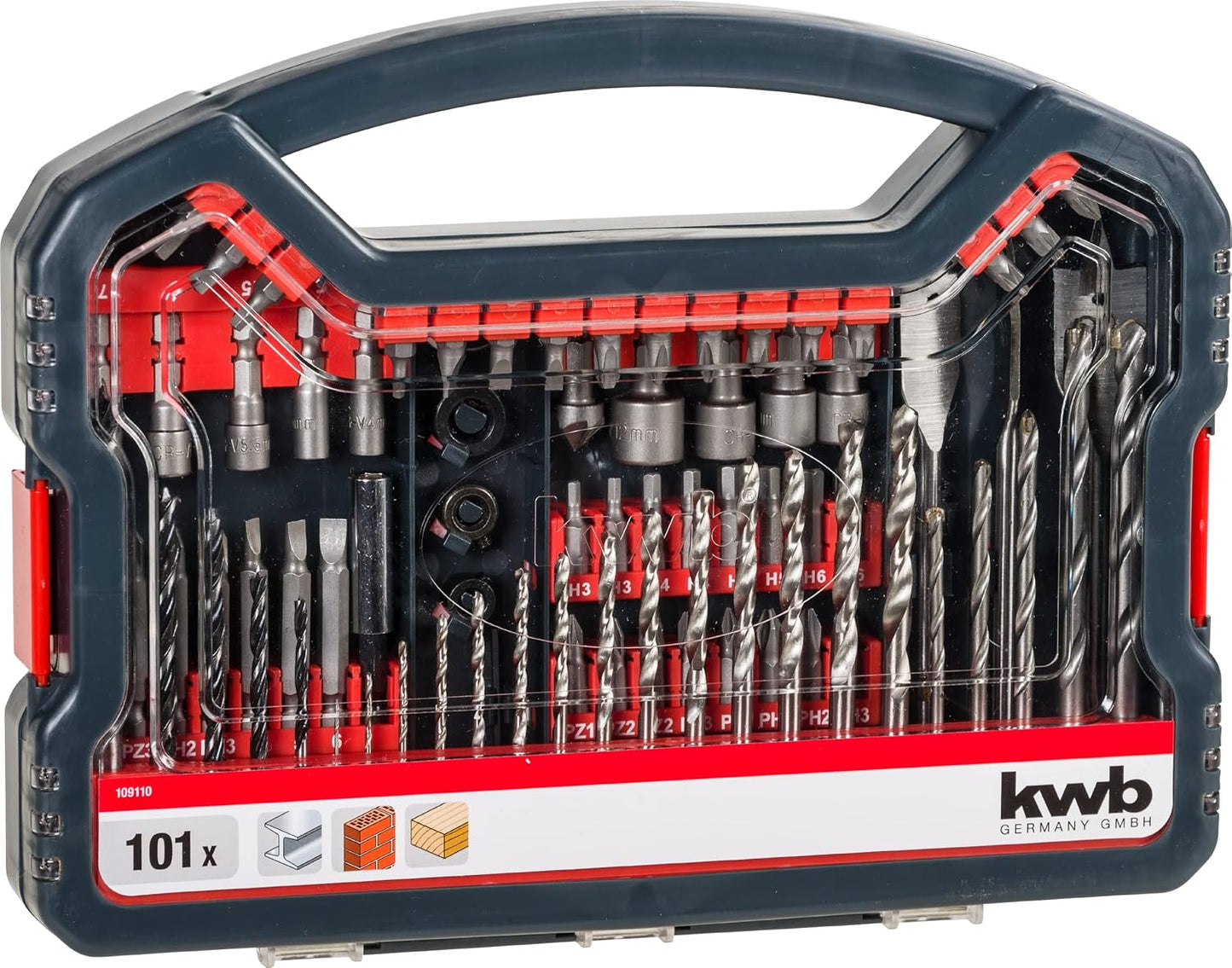 Conjunto de 101 peças de brocas e pontas KWB 49109110