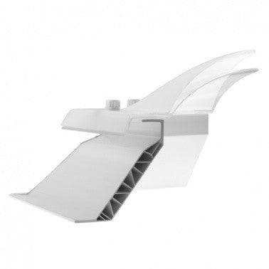 Claraboya cuadrada fija con cúpula de metracilato bivalva + zócalo 15cm de PVC - 3