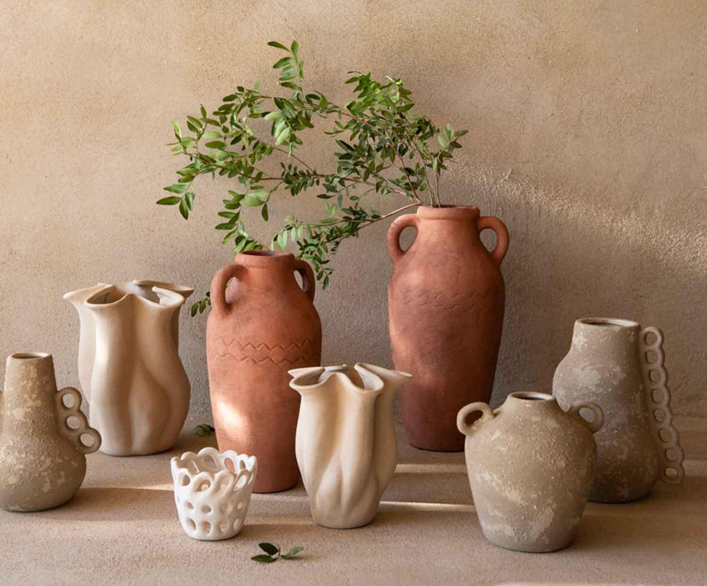 Vaso de cerâmica Flor 20x19,5x24cm Andrea House