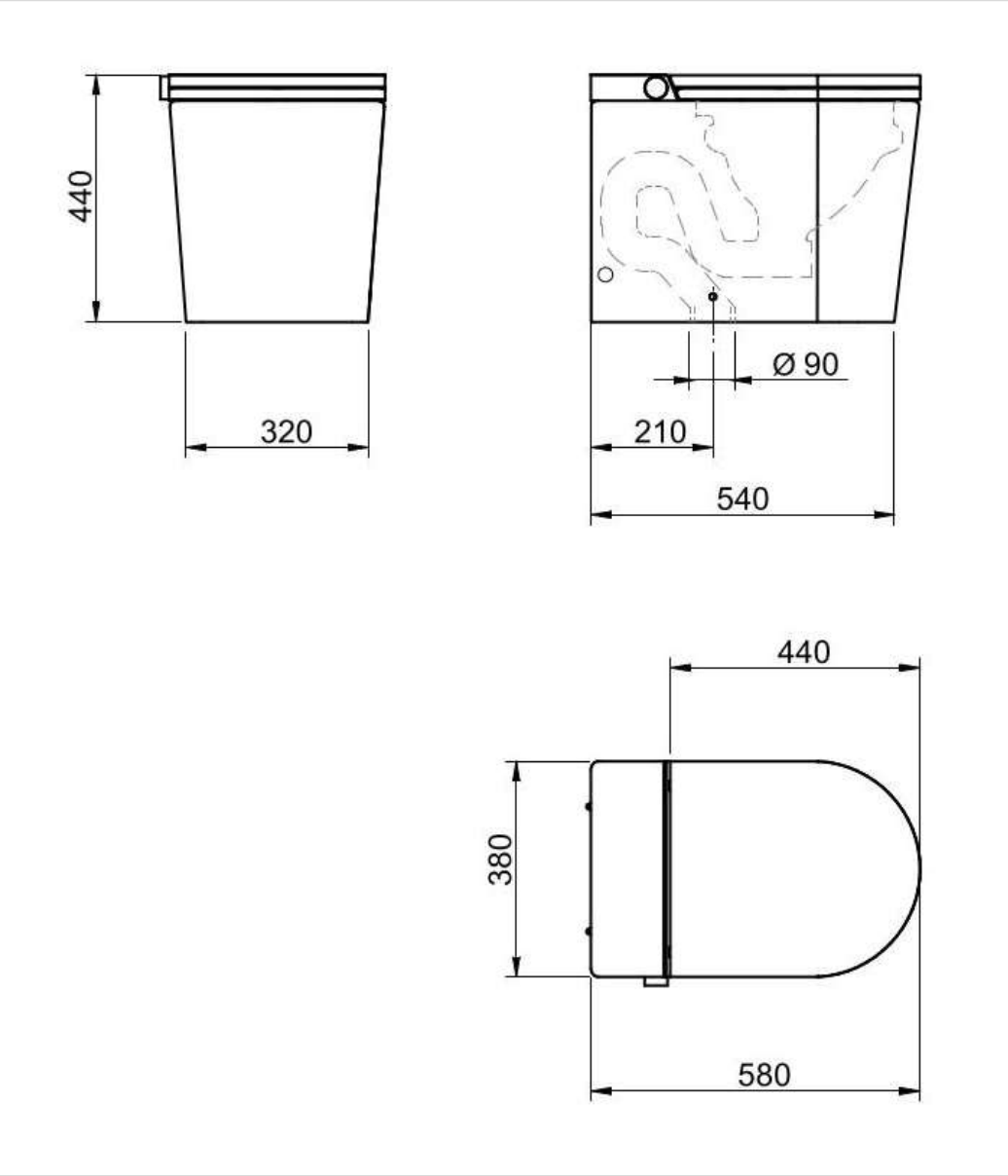 Inodoro Japonés con Smart Cleaning Mizubath Rada Suelo