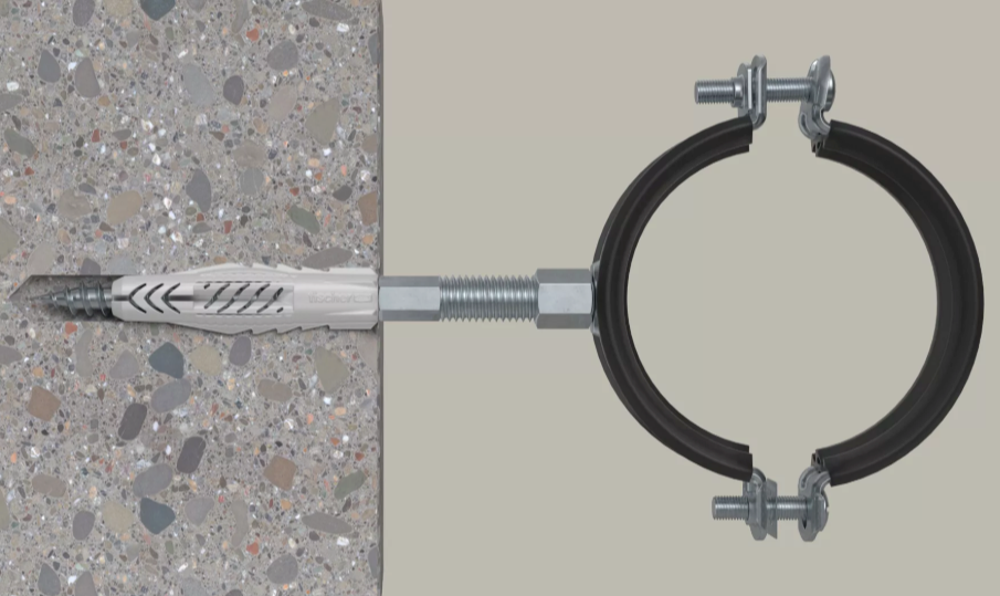 Caixa com 100 unidades de parafusos de rosca dupla para fixação STST 8x60 mm Fischer