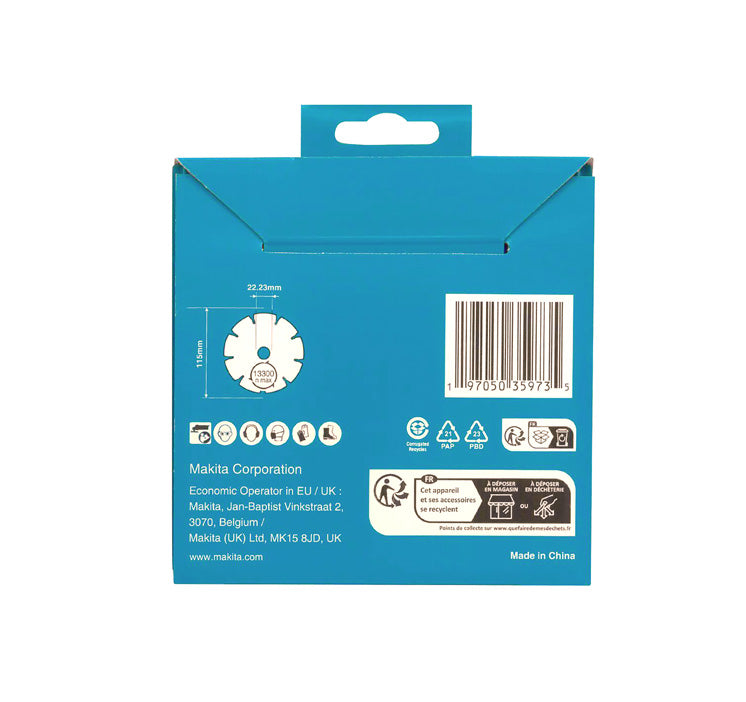 Lâmina diamantada Diamak 115mm Makita D-80070