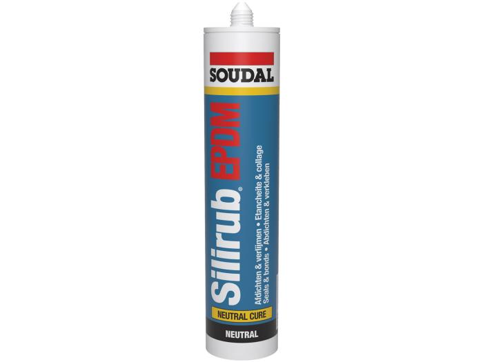 Silirub 300ml Soudal EPDM Neutral Sealer Preto 300ml