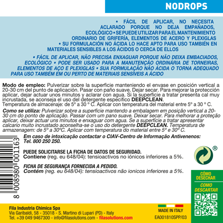 Fila NODROPS Detergente Protetor Anti-Quedas Spray 750ml