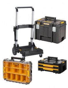Set Tstak 3 briefcases + Dewalt trolley