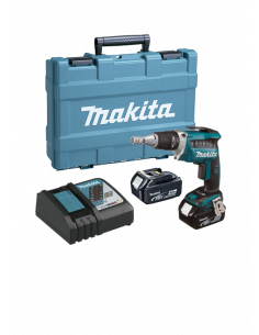 Plasterboard screwdriver Makita 18V 2 batteries 4.0Ah and case DFS452RME MAKITA - 1
