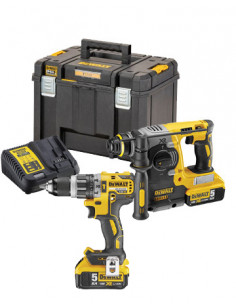 Dewalt DCK207P2TB tool kit - drill + hammer + 2 bat. + toolbox DEWALT - 1