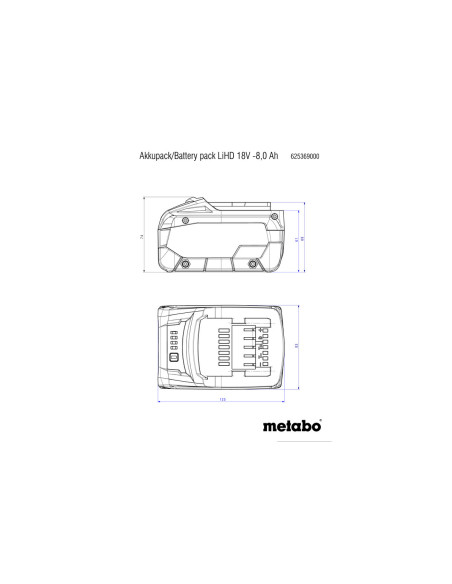 Batería 18V 10,0Ah Metabo METABO - 3