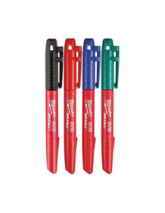 Blister of 4 Milwaukee fine point color markers MILWAUKEE - 9