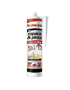 Cartridge White acrylic repair and painting putty 300ml Fischer FISCHER - 1