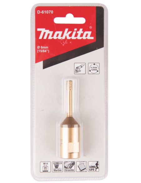 Broca diamante para amoladora 6mm Makita D-61070 MAKITA - 2