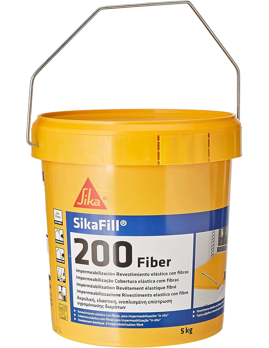 Bote Pintura Impermeabilizante elástico con fibras 15L Fischer - Brikum