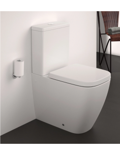 Full Wall-Mounted Toilet Low Tank Short Projection I.Life S Ideal Standard T481601 IDEAL STANDARD - 1