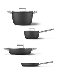 Conjunto 4 piezas menaje para cocina Negro Mate Smeg SMEG - 1