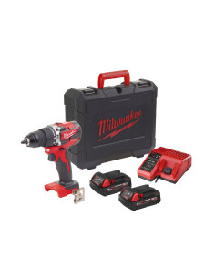 Taladro Percutor M18 con Batería 2Ah + Cargador + Maletin Milwaukee M18 CBLPD-202C MILWAUKEE - 1