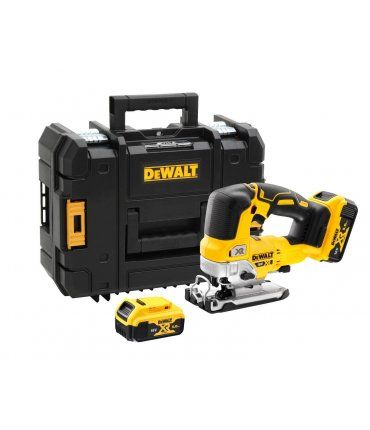 Brushless Battery jig saw Dewalt XR 18V 135mm with case and 2 batteries 5Ah DCS334P2