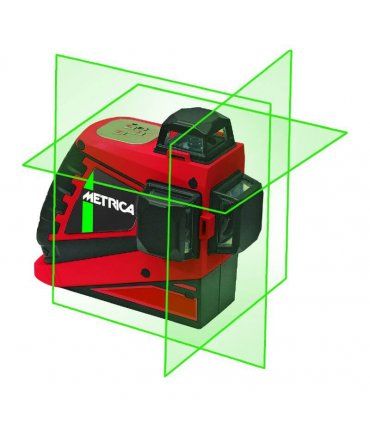 Nível Laser Auto-nivelante 3 linhas 360º cor verde Metrica 3D Pro