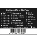 Conjunto de chaves de fendas para aplicações electrónicas 25 peças Wera Kraftform Micro Big Pack 1 ref.134000