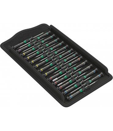 Conjunto de chaves de fendas para aplicações electrónicas 25 peças Wera Kraftform Micro Big Pack 1 ref.134000