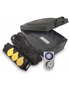 Caixa eléctrica à prova de água para jardim IP54 Luceco MasterPlug WBXIP36T/E-MP