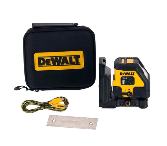 Nível laser autonivelante verde USB-C de 2 linhas cruzadas Dewalt DCLE14201GB