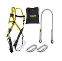 Kit anticaída STEELSAFE-1 com arnês dorsal + corda + 2 mosquetões Marca 1888KIT1SIN