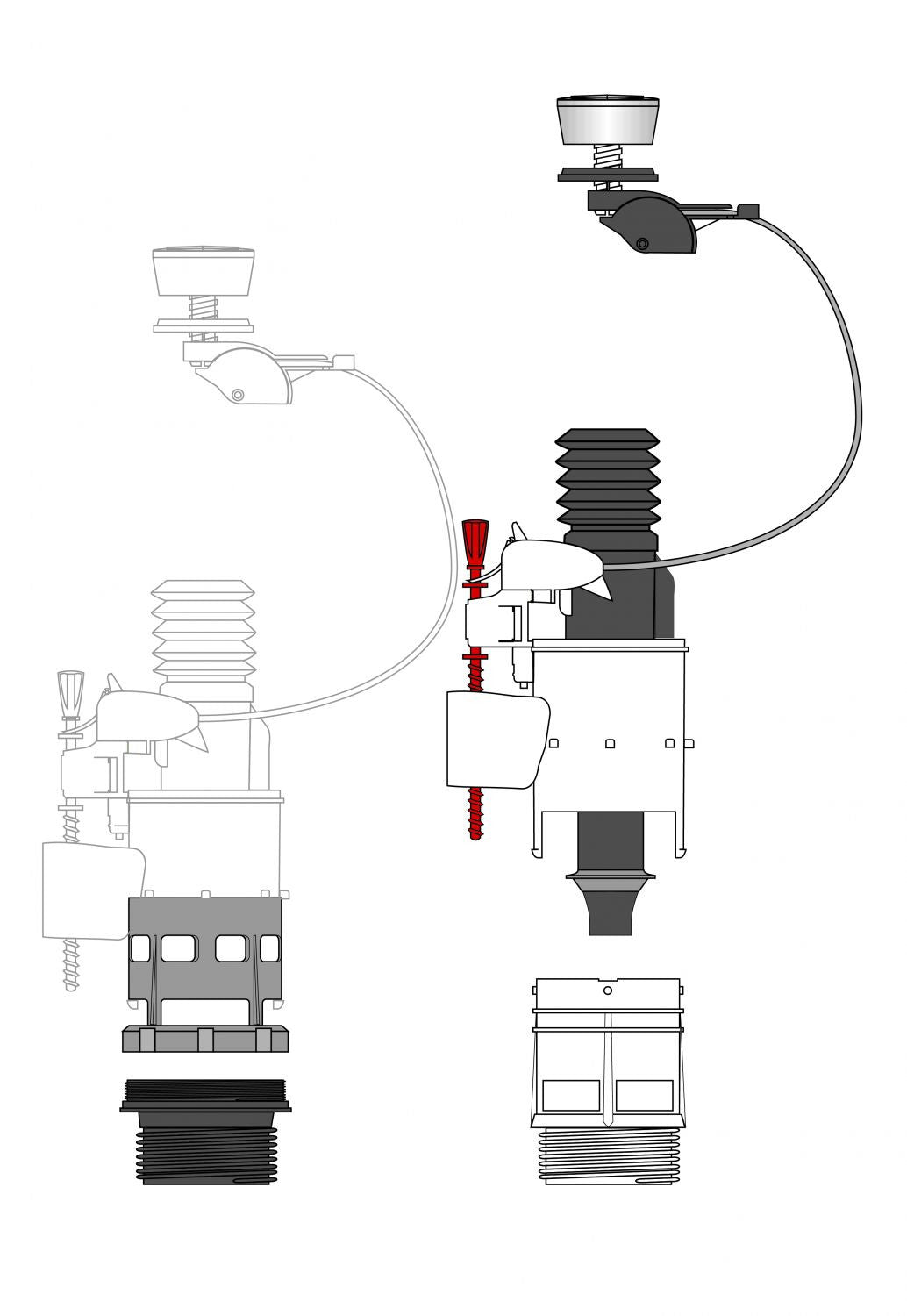 MW2 Mecanismo WC D3 System 3/6L Wirquin 10721827 WIRQUIN - 2