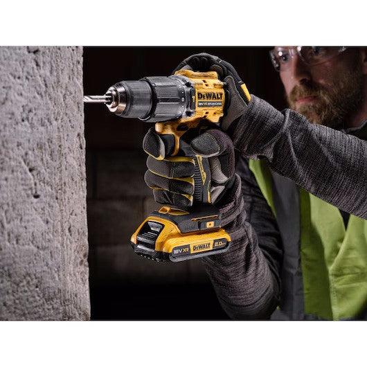 Furadeira de martelo XR 18V Edição limitada 100 anos com 2bat 2Ah + caixa Dewalt DCD100YD2T