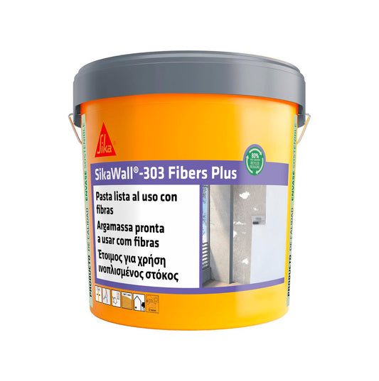 Pasta pronta a usar com fibras SikaWall-303 Fiber Plus Sika