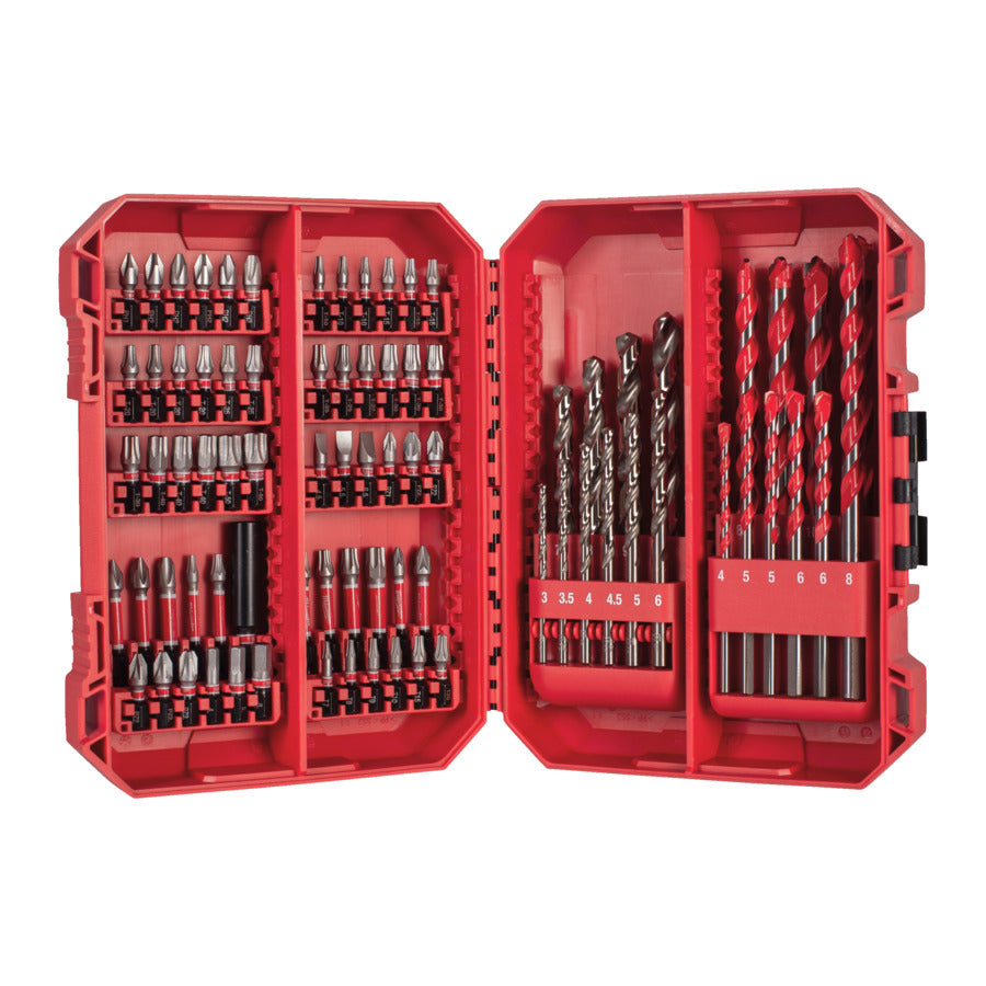 Estojo com 80 peças SHOCKWAVE Impact Duty Milwaukee