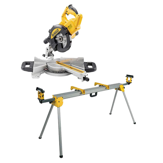 Kit serra de esquadria telescópica 1400W Ø216mm DWS774 + Bancada de trabalho DE7023 Dewalt CPROF473