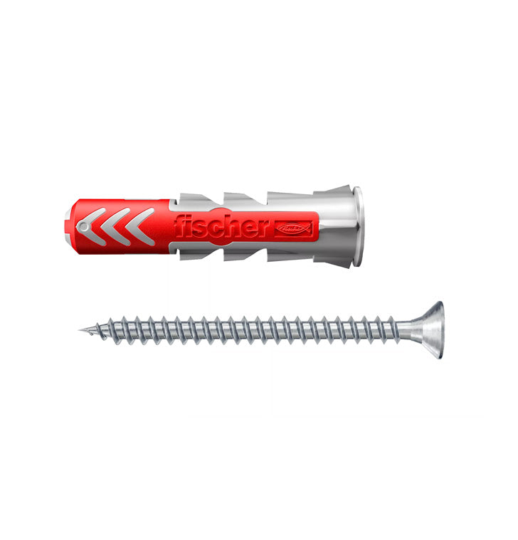 Caixa de buchas Duopower 8x40S + Parafusos Fischer 50 unidades