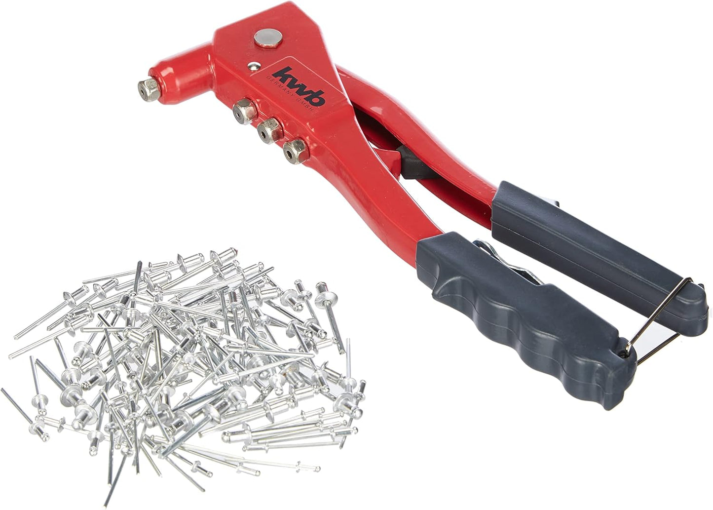 Conjunto de máquina de rebitar com 100 rebites KWB 49407190