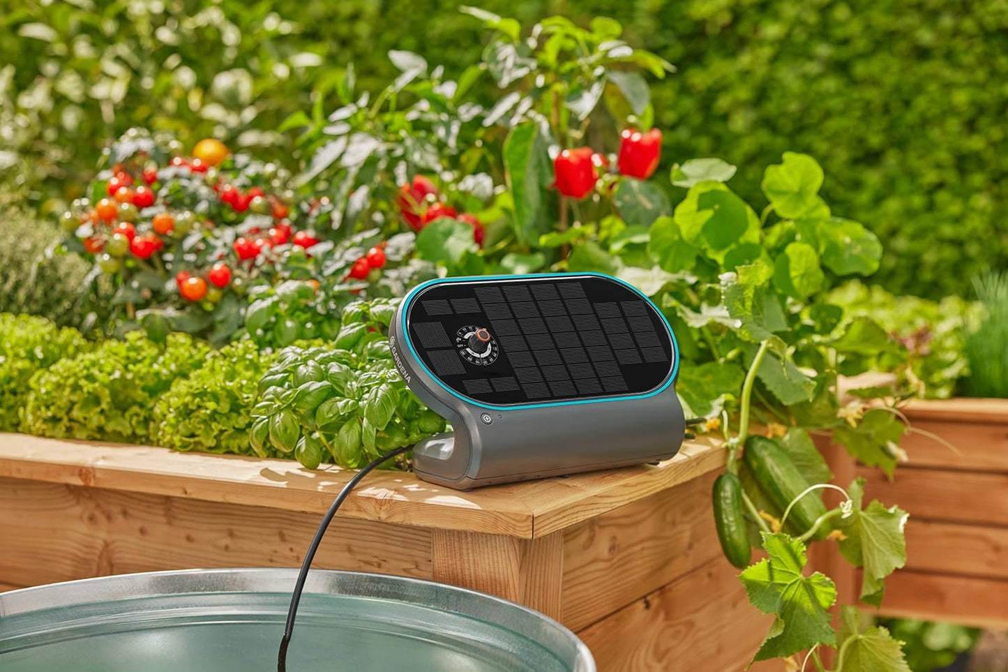 Conjunto de irrigação solar automática AquaBloom L da Gardena 13330-20