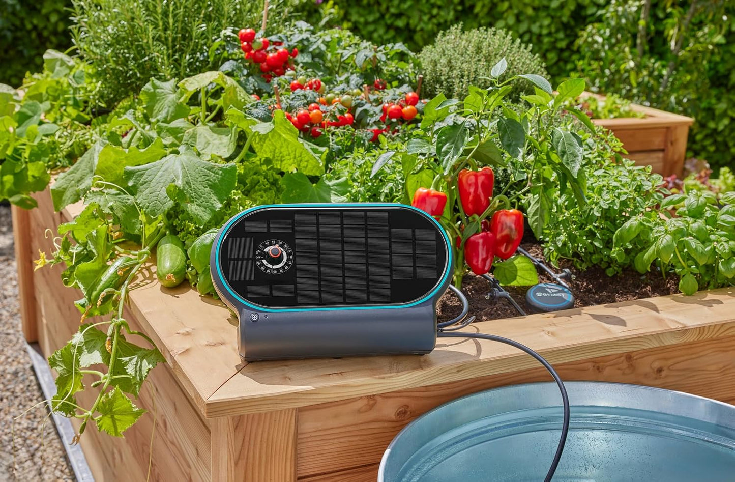 Conjunto de irrigação solar automática AquaBloom L da Gardena 13330-20