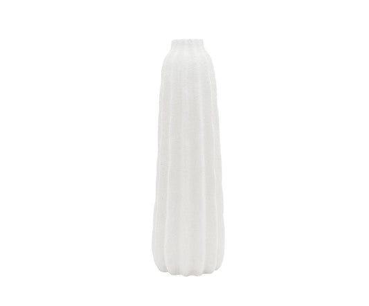 Vaso decorativo de grés Kaduna branco 48,5 cm Andrea House
