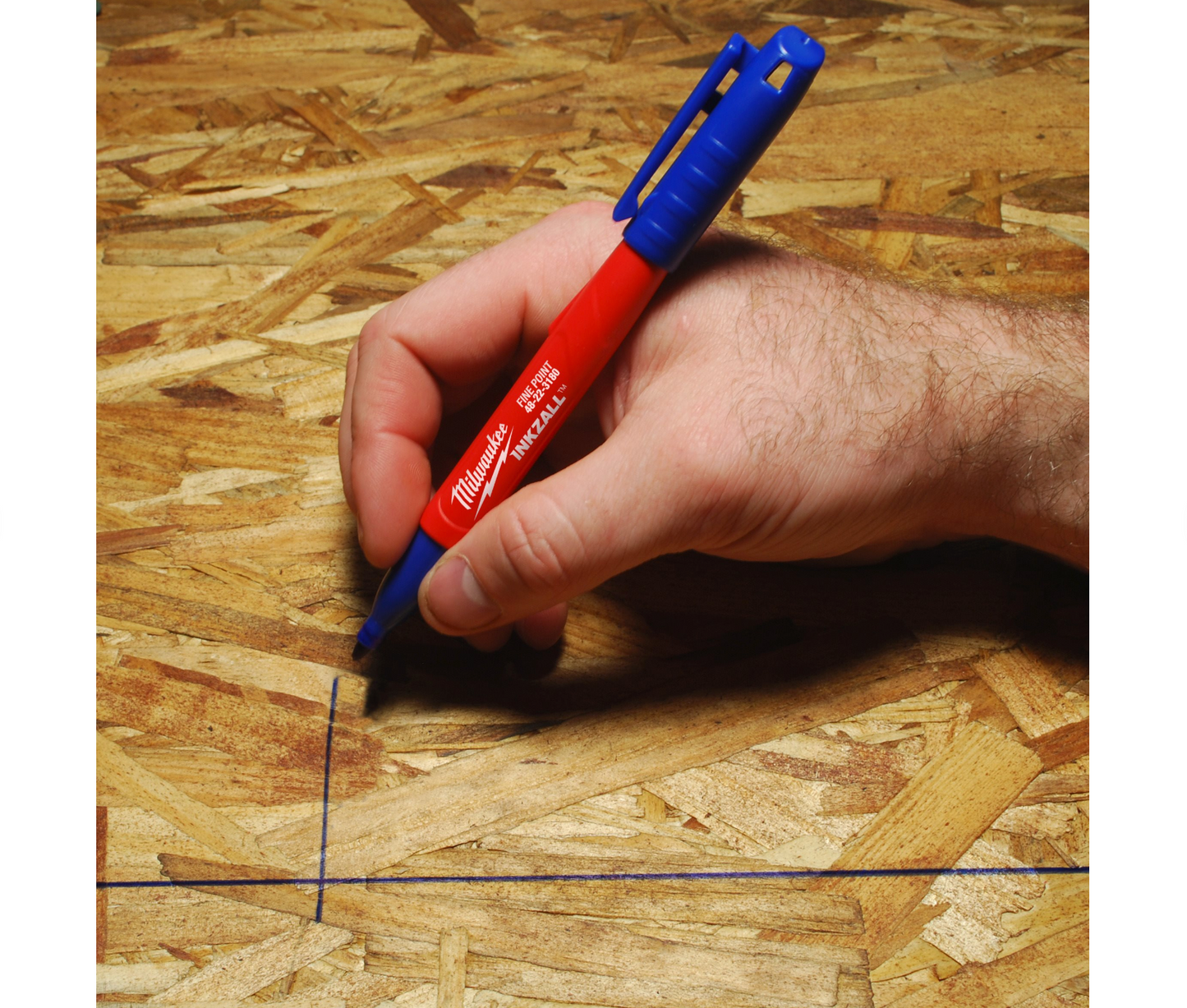Marcador de ponta fina azul INKZALL Milwaukee