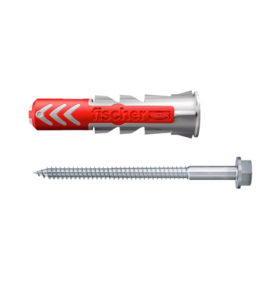 Caixa de buchas Duopower 10x50S + Parafusos Fischer 25 unidades