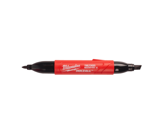 Marcador Inkzall Negro Milwaukee com duas pontas finas e cinzeladas
