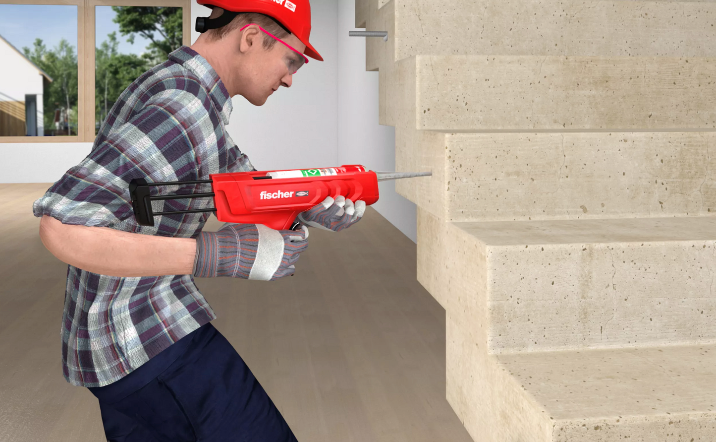 Pistola de injeção manual para cartuchos FIS DM S Pro Fischer