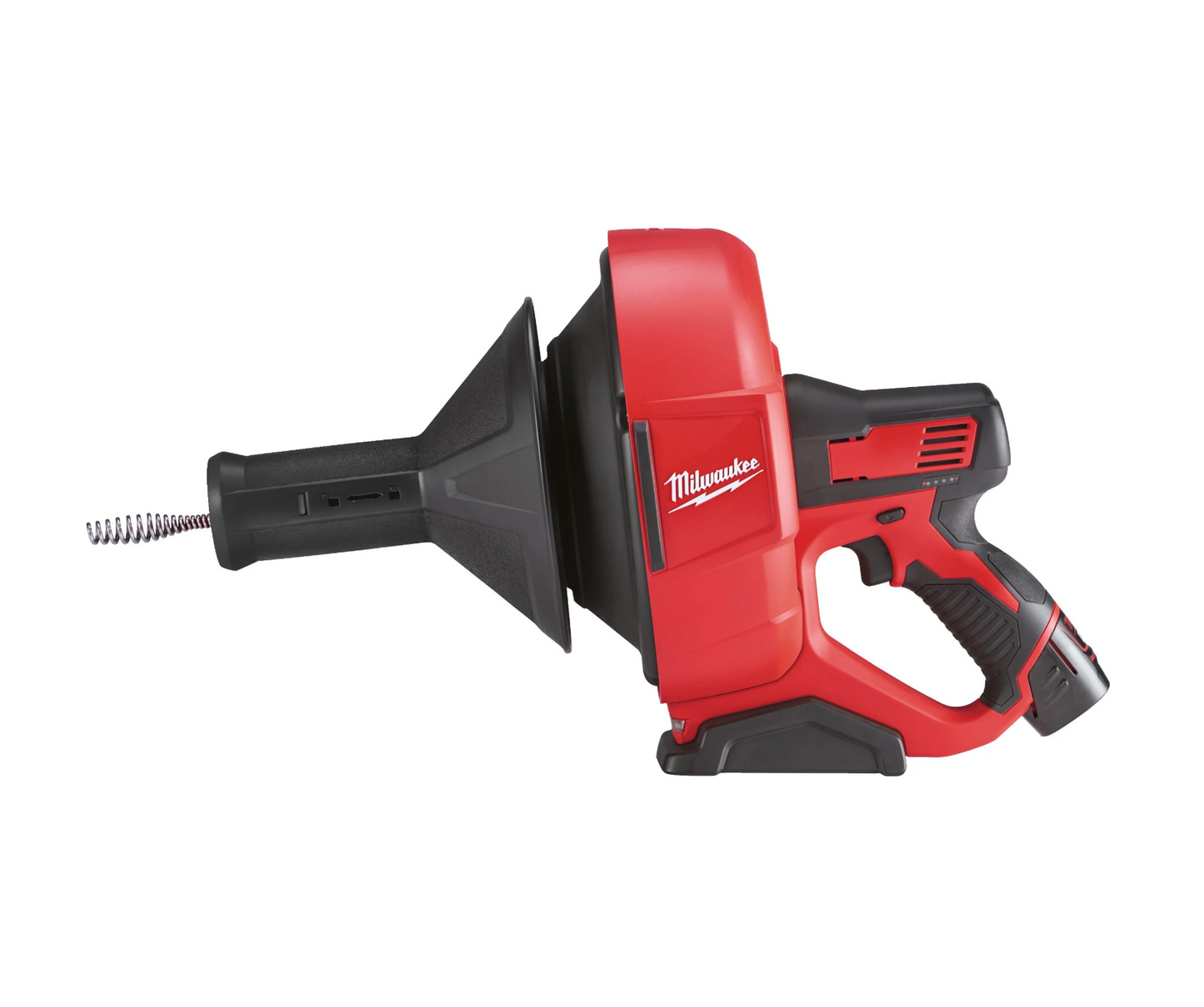 Desentupidor de 8 mm + 2bat 2Ah + carregador + balde de transporte Milwaukee M12 BDC8-202C