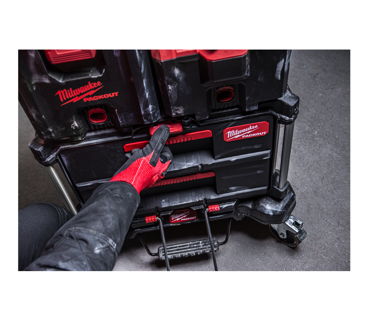 Cómoda Milwaukee PACKOUT com 2 gavetas