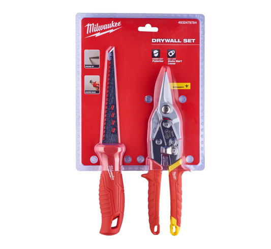 Kit para placas de gesso com cortador de placas de gesso e serra Milwaukee