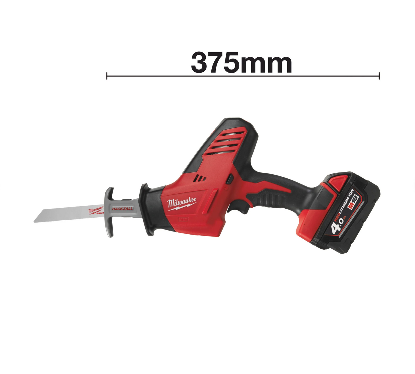 Serra sabre M18 com 2 baterias de 4 Ah + carregador + bolsa Milwaukee C18 HZ-402B