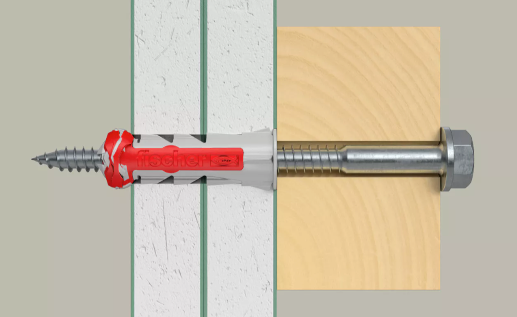 Caixa de buchas Duopower 10x50S + Parafusos Fischer 25 unidades