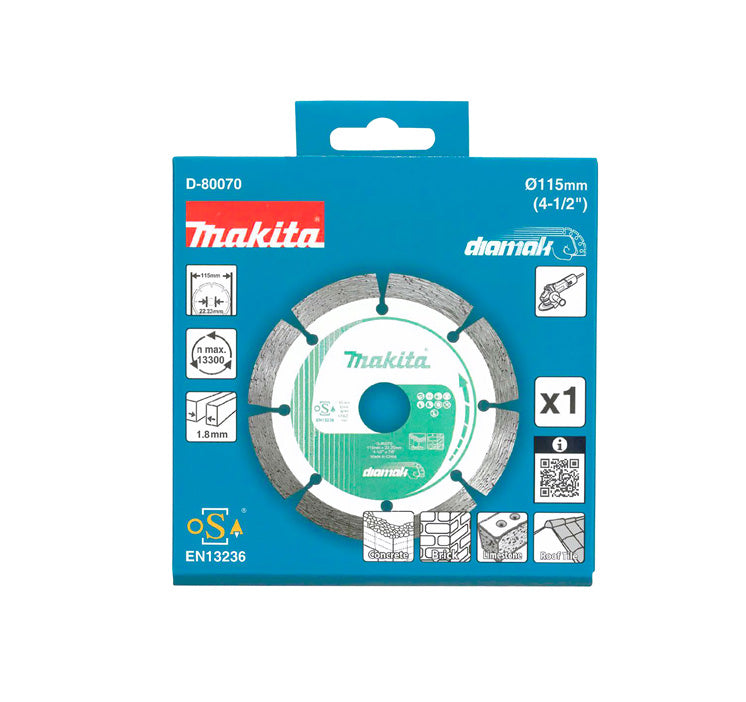 Lâmina diamantada Diamak 115mm Makita D-80070