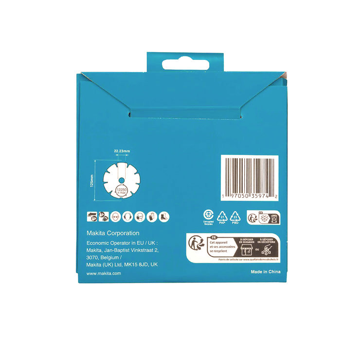Lâmina diamantada Diamak 125mm Makita D-80086