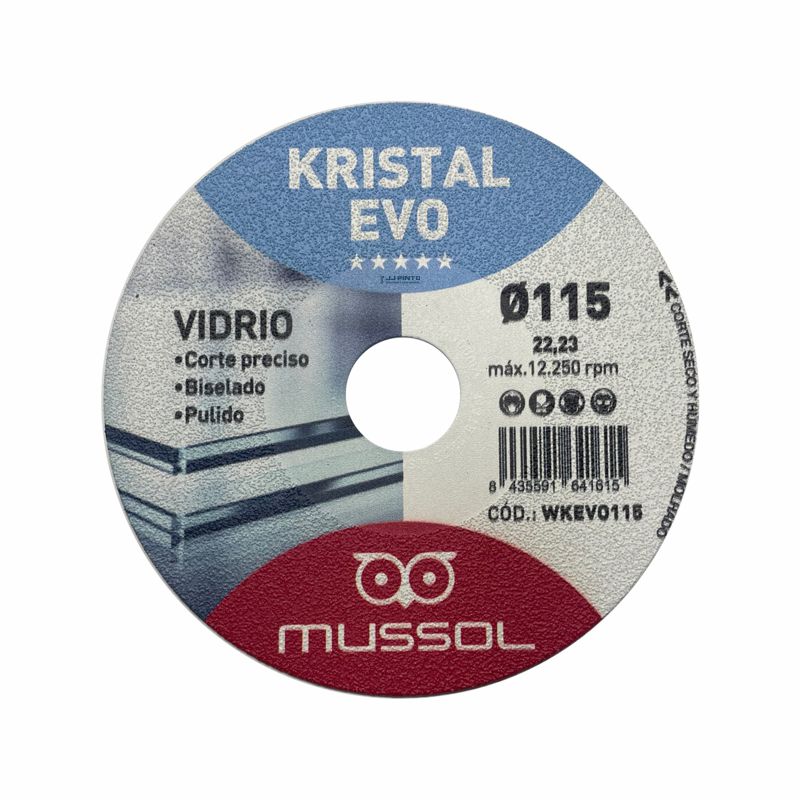 Disco diamante para vidrio KRISTAL EVO 115mm Mussol